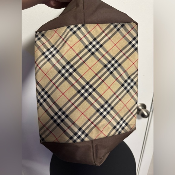 Burberry Nova Check Brown Synthetic Handbag Authentic Pre - Owned 100% AUTHENTIC - Picture 6 of 12
